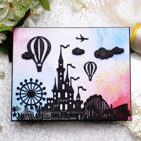 Inloveart Fantasy Castle Background Board Cutting Dies