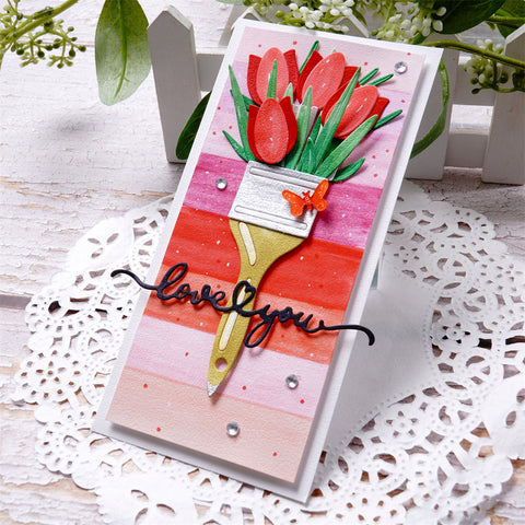 Inloveart Flower Decor Painting Brush Cutting Dies