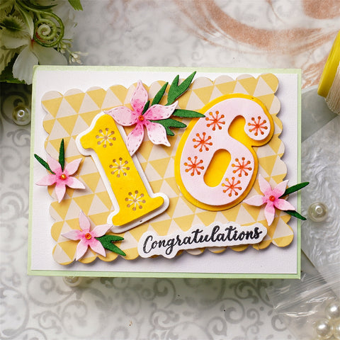 Inloveart Lace Pattern Number Cutting Dies