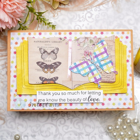 Inloveart Opened Book Cutting Dies