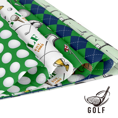 Inlovearts 24PCS 12" Golf Theme Scrapbook & Cardstock Paper