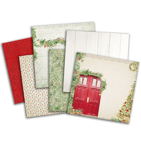 Inlovearts 24PCS 6" Christmas Theme Scrapbook & Cardstock Paper