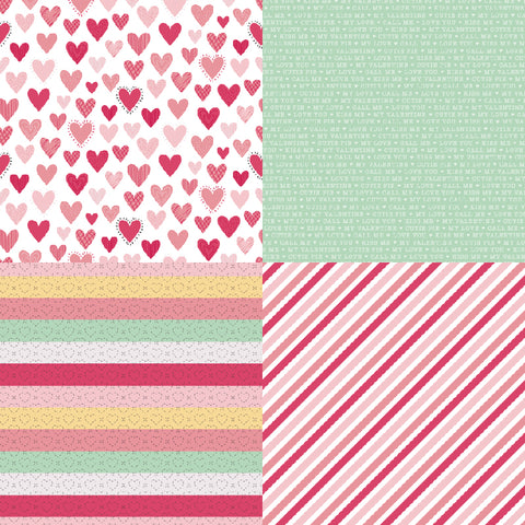 Inlovearts 24PCS 6" Sweet in Heart Scrapbook & Cardstock Paper