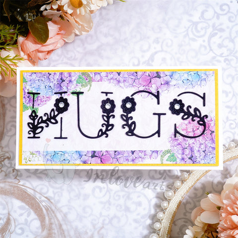 Inlovearts 26 Floral Alphabets Cutting Dies