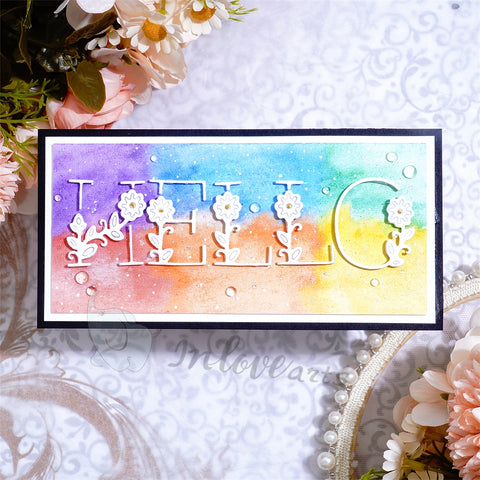 Inlovearts 26 Floral Alphabets Cutting Dies