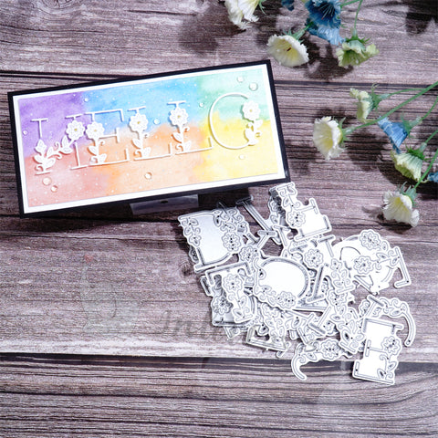 Inlovearts 26 Floral Alphabets Cutting Dies