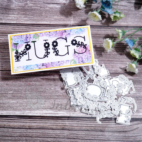 Inlovearts 26 Floral Alphabets Cutting Dies