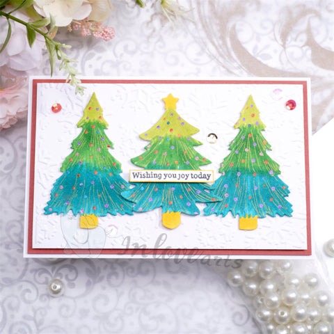 Inlovearts 2pcs Hollow Christmas Tree Metal Cutting Dies