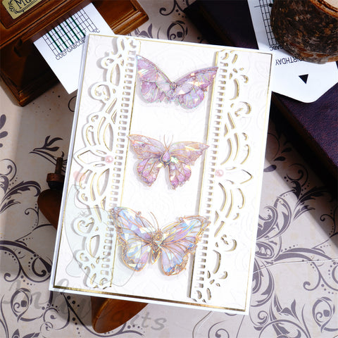 Inlovearts 2pcs Lace Border Cutting Dies