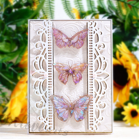 Inlovearts 2pcs Lace Border Cutting Dies