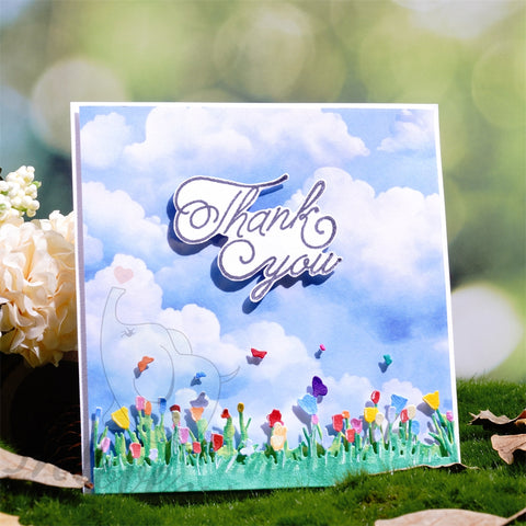 Inlovearts 2pcs Little Flower Border Cutting Dies