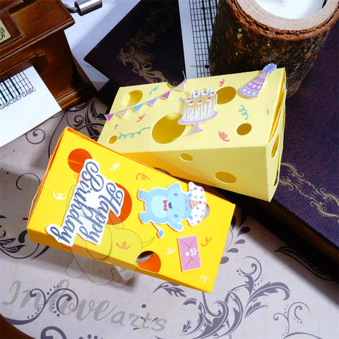 Inlovearts 3D Cheese Box Cutting Dies