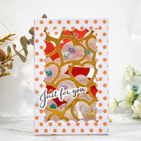 Inlovearts 3D Heart Frame Box Cutting Dies