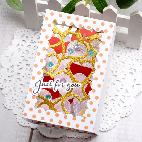 Inlovearts 3D Heart Frame Box Cutting Dies