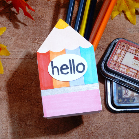 Inlovearts 3D Pencil Box Cutting Dies