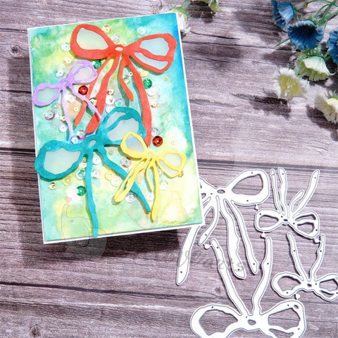 Inlovearts 4pcs Bowknot Decor Cutting Dies