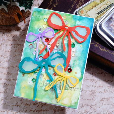 Inlovearts 4pcs Bowknot Decor Cutting Dies