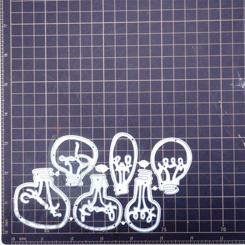 Inlovearts 6pcs Light Bulb Cutting Dies