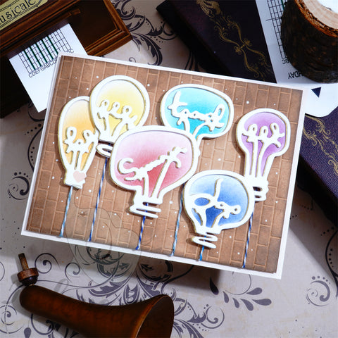Inlovearts 6pcs Light Bulb Cutting Dies