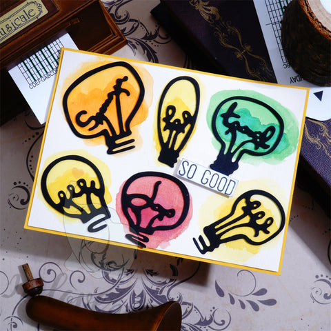 Inlovearts 6pcs Light Bulb Cutting Dies