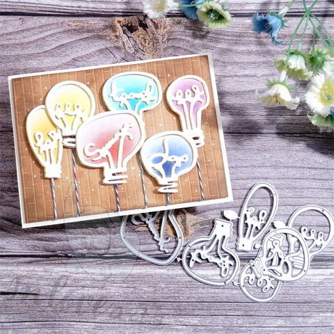Inlovearts 6pcs Light Bulb Cutting Dies