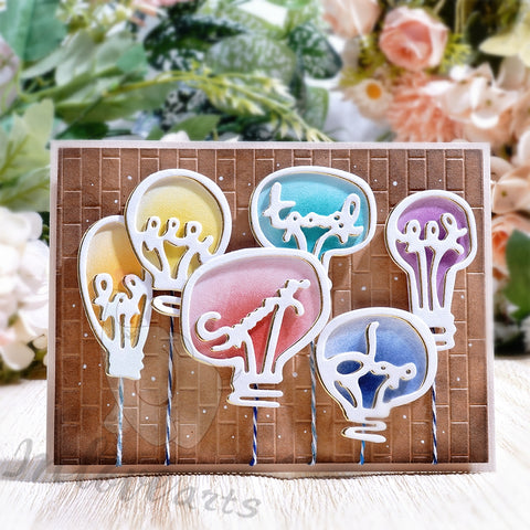 Inlovearts 6pcs Light Bulb Cutting Dies