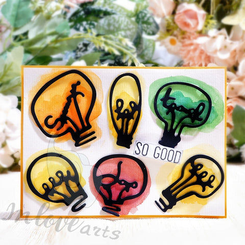 Inlovearts 6pcs Light Bulb Cutting Dies