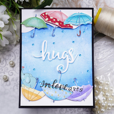 Inlovearts 6pcs Umbrella Cutting Dies