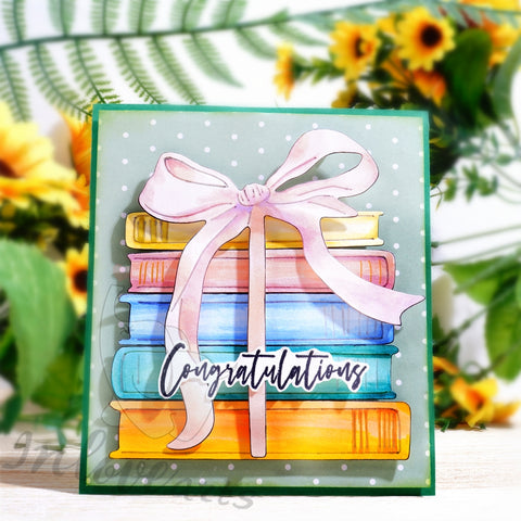 Inlovearts A Bundle of Books Cutting Dies