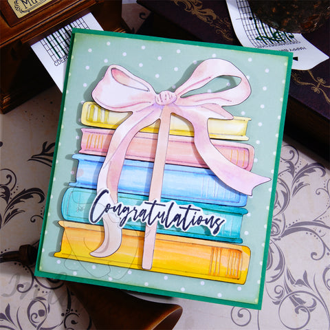 Inlovearts A Bundle of Books Cutting Dies