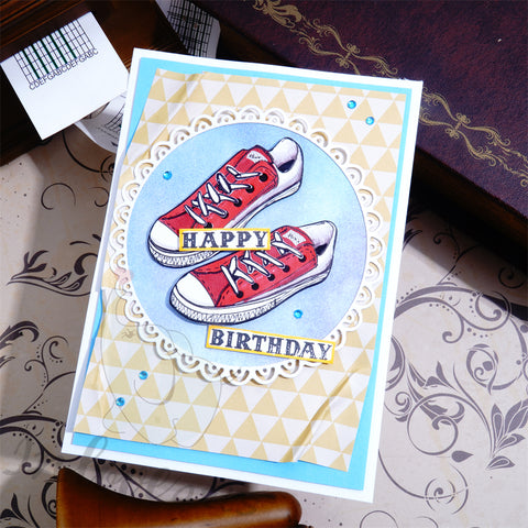 Inlovearts A Pair of Canvas Shoes Cutting Dies