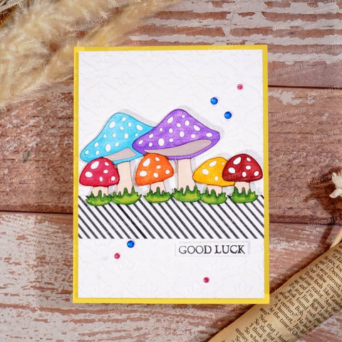 Inlovearts A Row of Mushrooms Cutting Dies