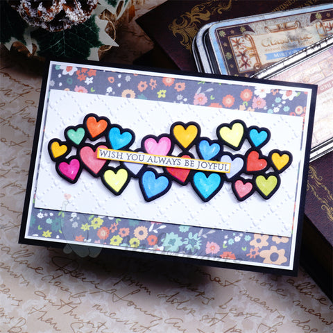Inlovearts A String of Hearts Cutting Dies
