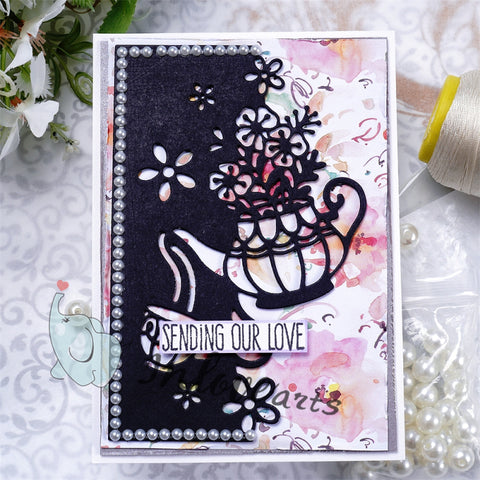 Inlovearts Afternoon Tea Border Cutting Dies