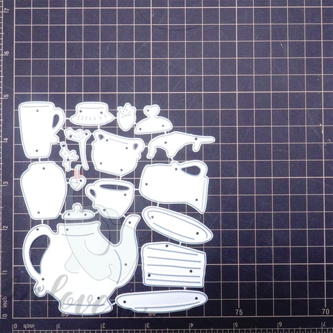Inlovearts Afternoon Tea Set Cutting Dies