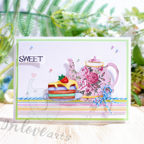 Inlovearts Afternoon Tea Set Cutting Dies