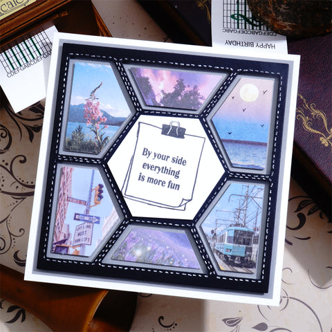 Inlovearts Album Square Background Board Cutting Dies