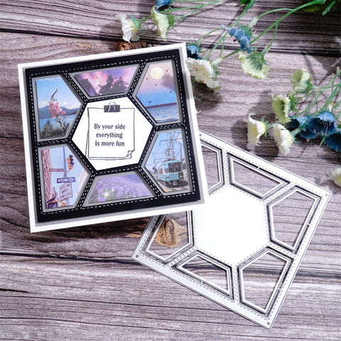 Inlovearts Album Square Background Board Cutting Dies