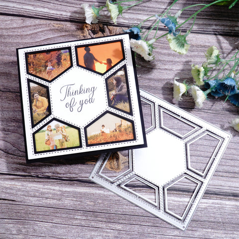 Inlovearts Album Square Background Board Cutting Dies