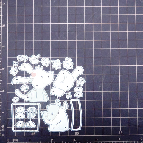 Inlovearts Animals in the Flowerpot Cutting Dies