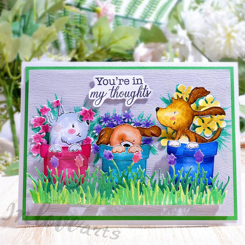 Inlovearts Animals in the Flowerpot Cutting Dies