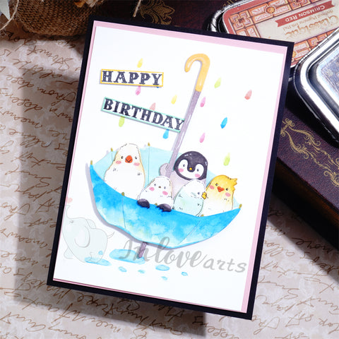Inlovearts Animals in the Umbrella Cutting Dies
