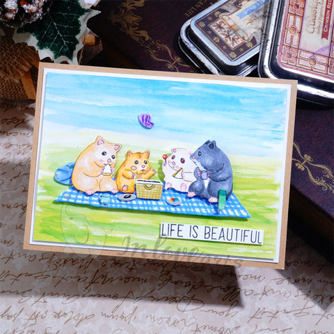Inlovearts Animals on Picnic Cutting Dies