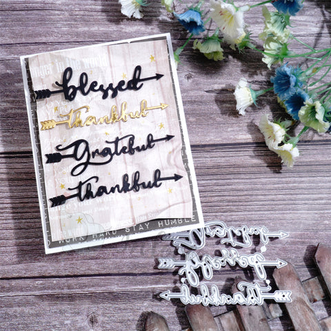 Inlovearts Arrow Through the Word Cutting Dies