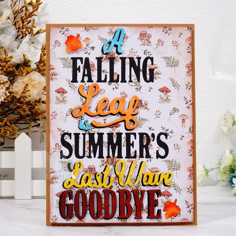 Inlovearts Autumn Theme Word Background Board Cutting Dies