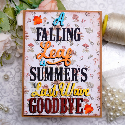 Inlovearts Autumn Theme Word Background Board Cutting Dies