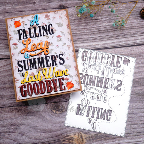 Inlovearts Autumn Theme Word Background Board Cutting Dies