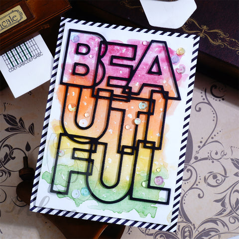 Inlovearts BEAUTIFUL Word Cutting Dies