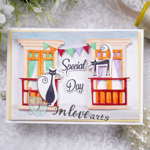 Inlovearts Balcony Door Cutting Dies
