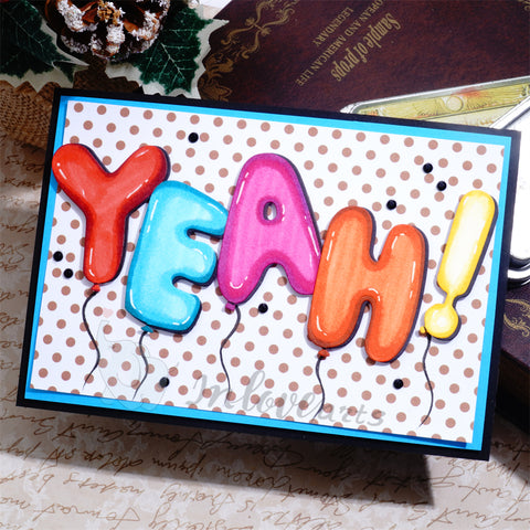 Inlovearts Balloon Pattern "YEAH!" Cutting Dies